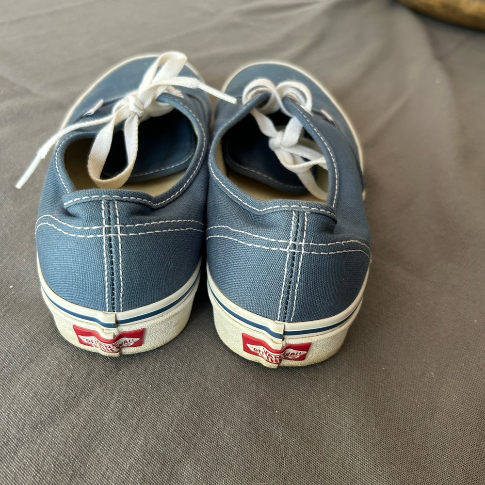 Vans Blue and White Canvas Sneakers - Picture 2 of 4